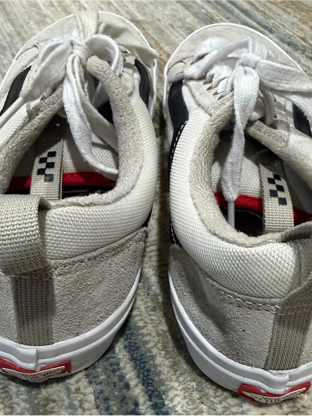 Vans Low-Top Sneakers in Light Cream with Black Accent